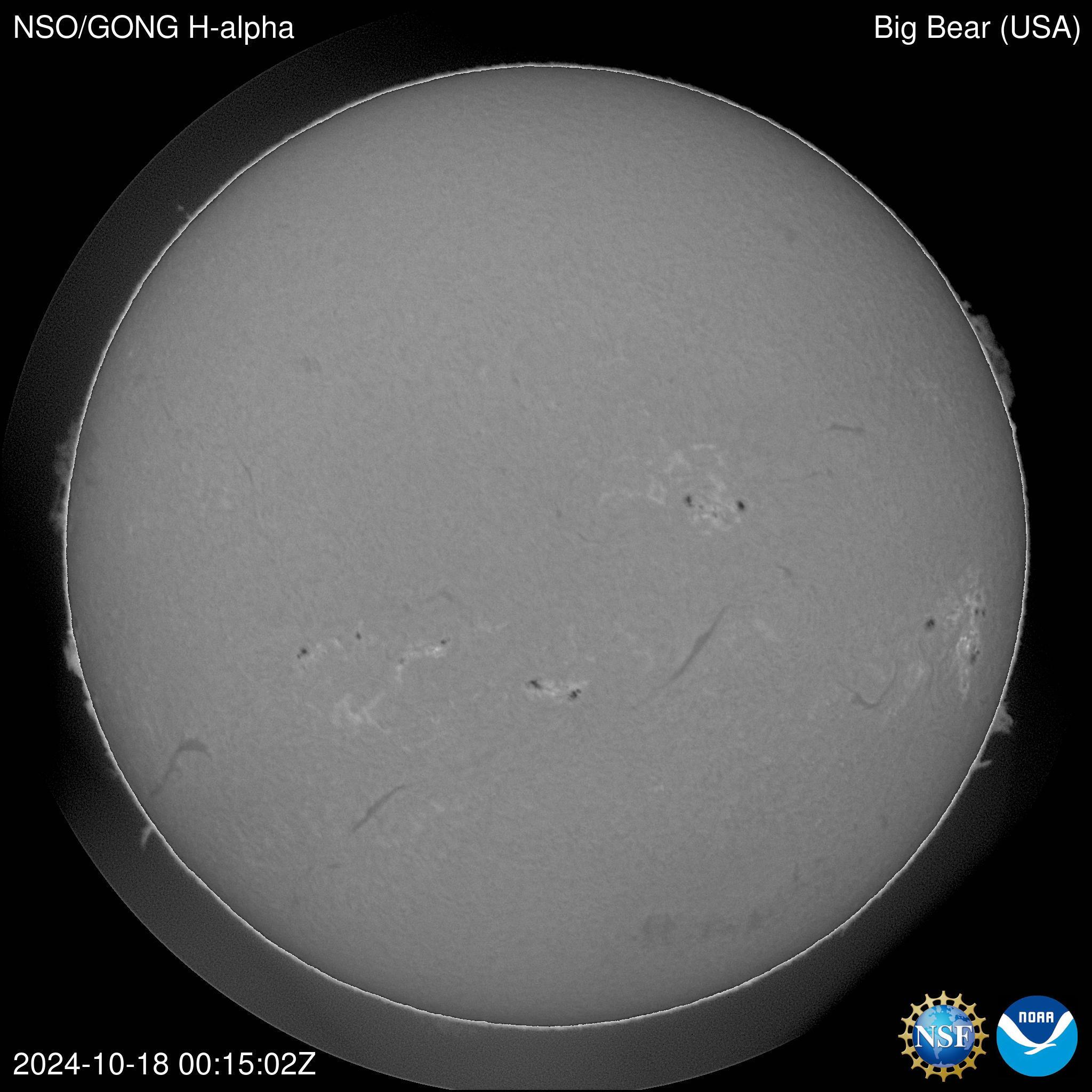 Latest Big Bear H-alpha image