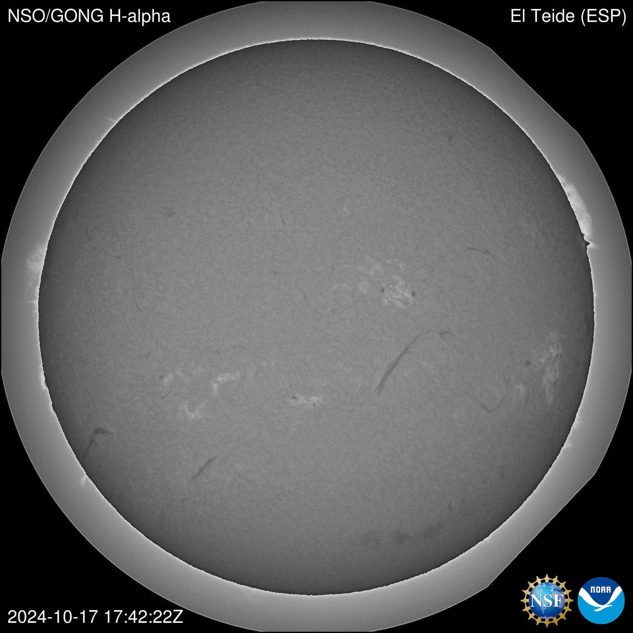 Latest El Teide H-alpha image