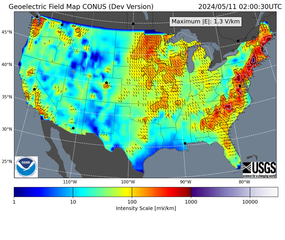 Geoelectric Field Map CONUS